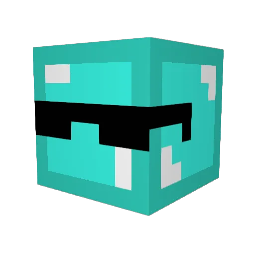 Rainbunctious Minecraft avatar head, 3D render