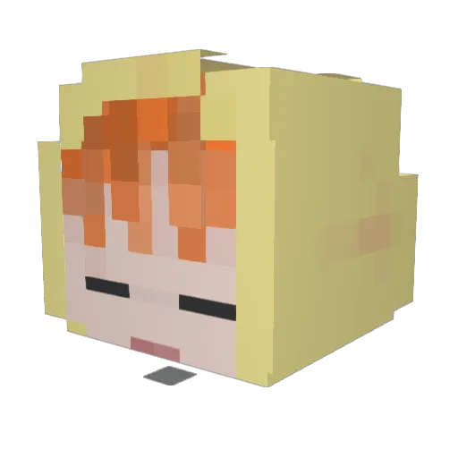 Raincoat__ Minecraft avatar head, 3D render