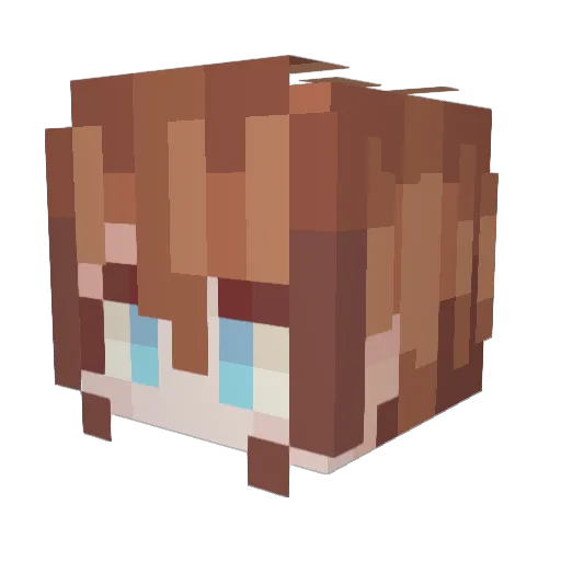 Raindrop000 Minecraft avatar head, 3D render