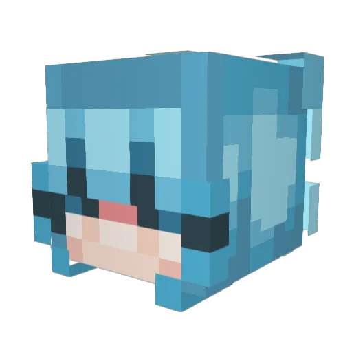 RaineKnow Minecraft avatar head, 3D render