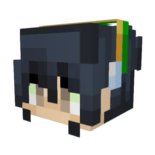 RainePL Minecraft avatar head, 3D render