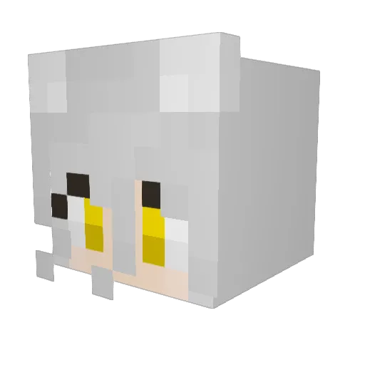 RaineTheWolf Minecraft avatar head, 3D render