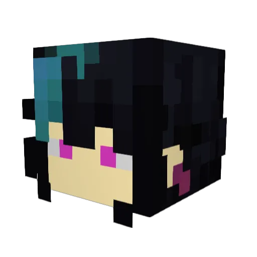 Raine_03 Minecraft avatar head, 3D render