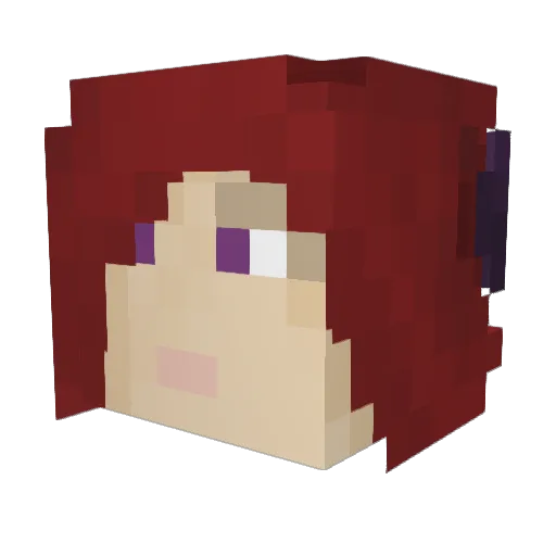 Raine_Chan Minecraft avatar head, 3D render