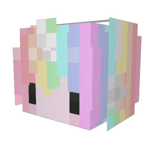 Rainekoo Minecraft avatar head, 3D render