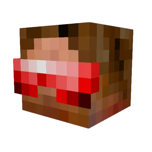 Rainer43 Minecraft avatar head, 3D render