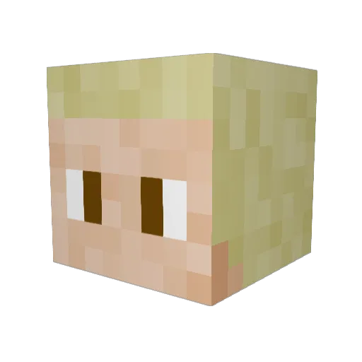 RainerSchmidt Minecraft avatar head, 3D render