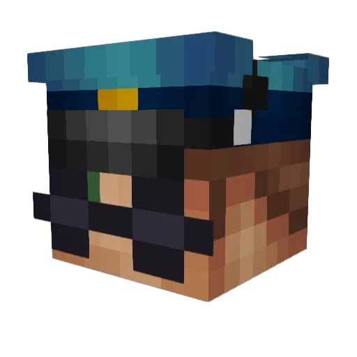 Rainerlein Minecraft avatar head, 3D render