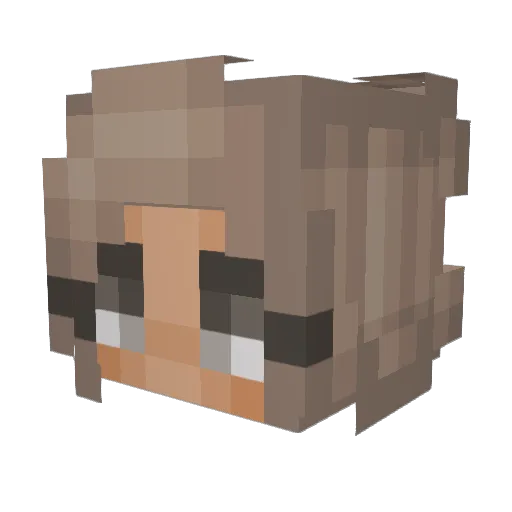 Rainforest Minecraft avatar head, 3D render