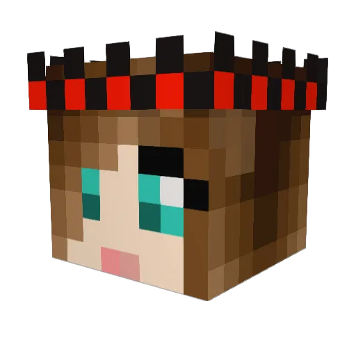 RainhaDeCopas Minecraft avatar head, 3D render