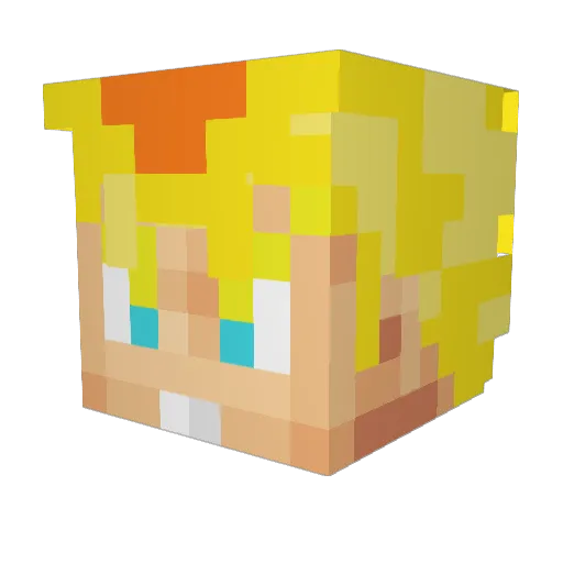 Rainic Minecraft avatar head, 3D render