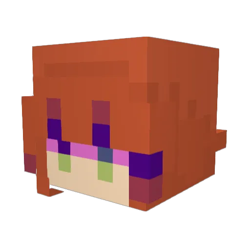 RainingCakes Minecraft avatar head, 3D render