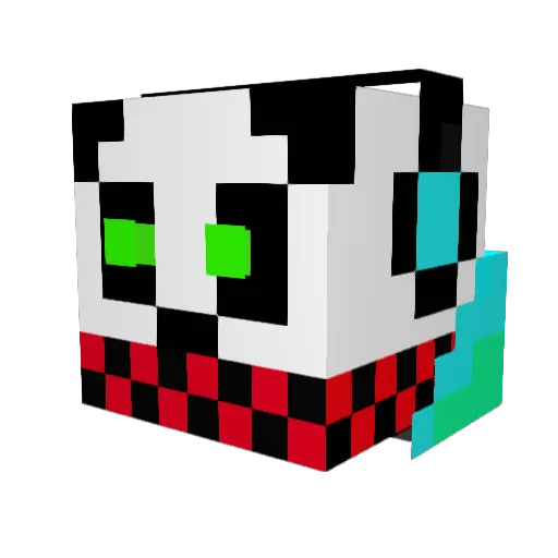 Rainingpandas123 Minecraft avatar head, 3D render