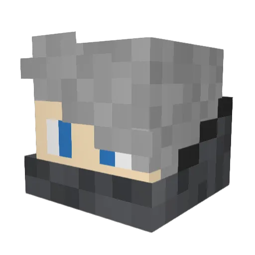 Rainison Minecraft avatar head, 3D render