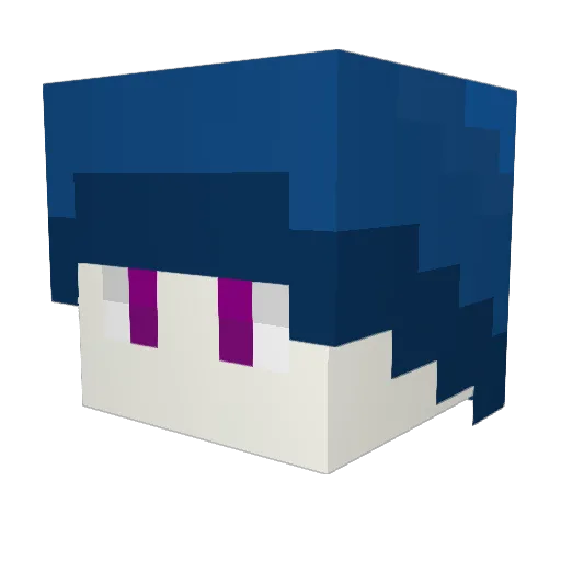 Rainn728 Minecraft avatar head, 3D render