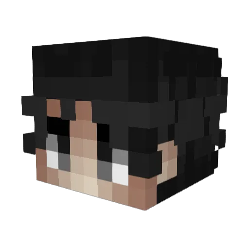 RainoX Minecraft avatar head, 3D render