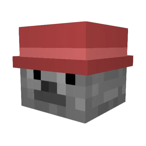 Rainpopud Minecraft avatar head, 3D render