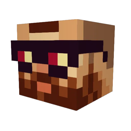 RainsOfCastemere Minecraft avatar head, 3D render
