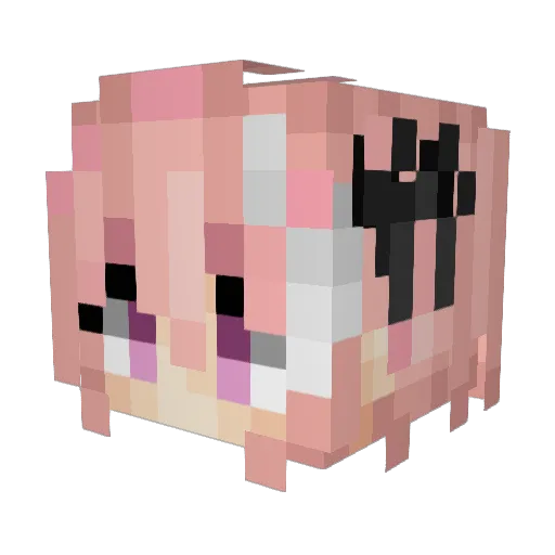 Rainside3 Minecraft avatar head, 3D render