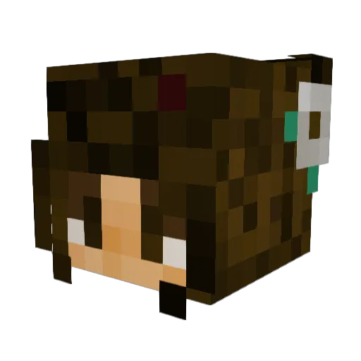 Rainspark44 Minecraft avatar head, 3D render