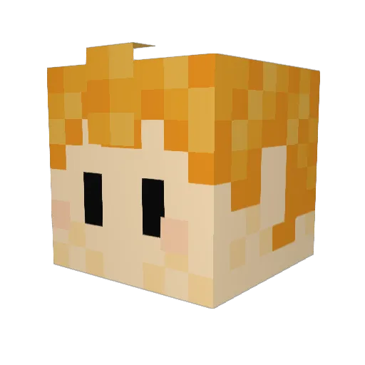 Raintu_ Minecraft avatar head, 3D render