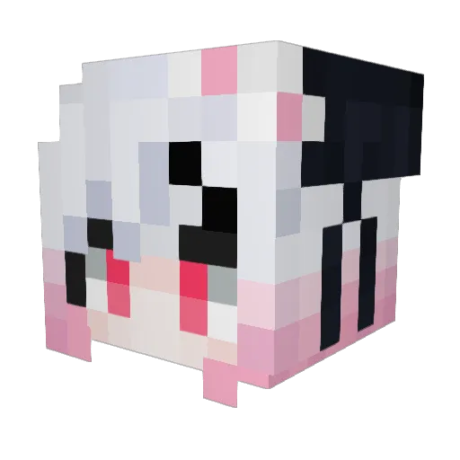 RainyAlice Minecraft avatar head, 3D render