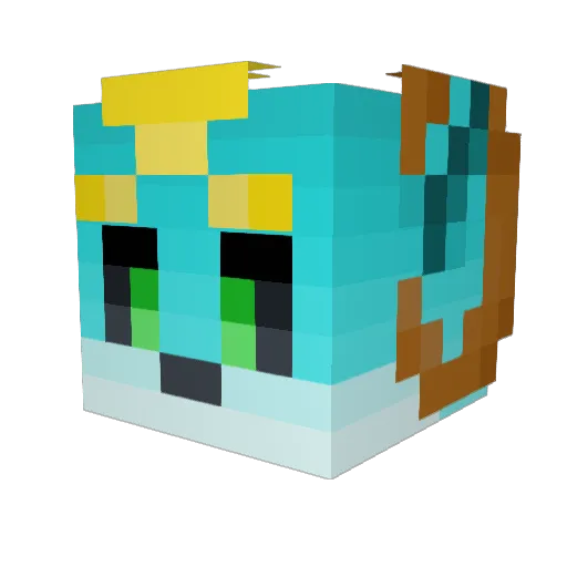 RainyRam Minecraft avatar head, 3D render