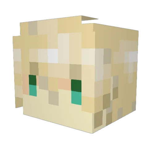 RainySugar Minecraft avatar head, 3D render