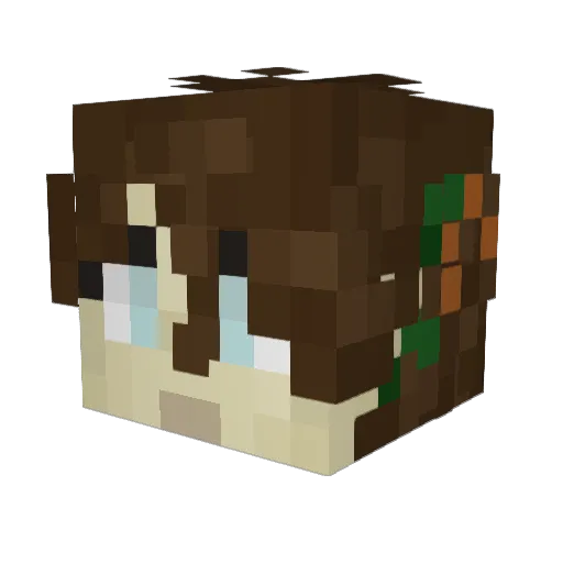 Rainy_Dayc Minecraft avatar head, 3D render