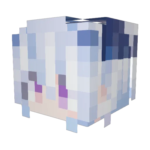 Rainydream Minecraft avatar head, 3D render