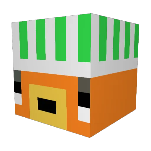 Rainzers Minecraft avatar head, 3D render