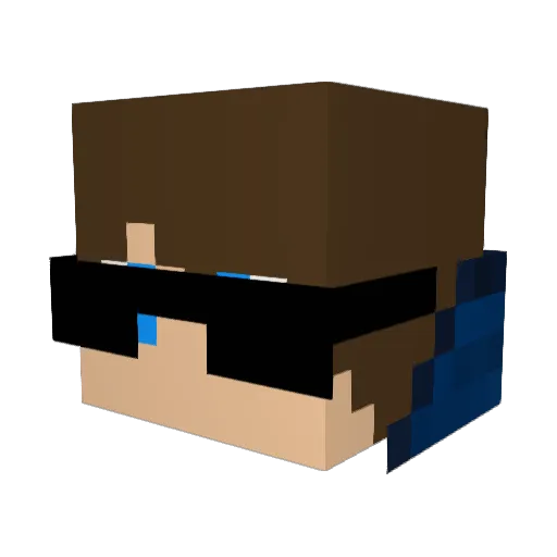 RaioGames Minecraft avatar head, 3D render