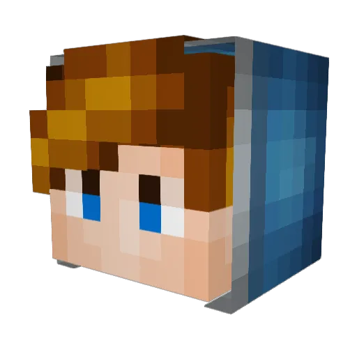 Raio_Azul Minecraft avatar head, 3D render