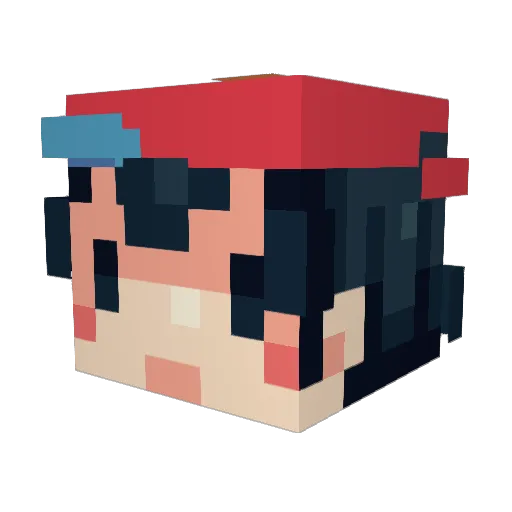 Raios22 Minecraft avatar head, 3D render