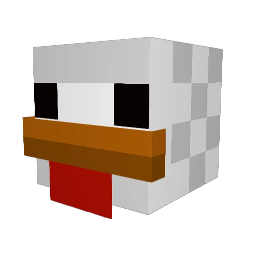 Raipeur Minecraft avatar head, 3D render