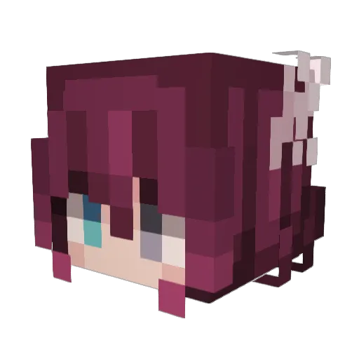 Rairee Minecraft avatar head, 3D render