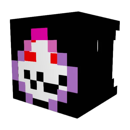 Raisede Minecraft avatar head, 3D render