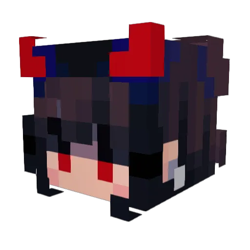 Raisertox Minecraft avatar head, 3D render