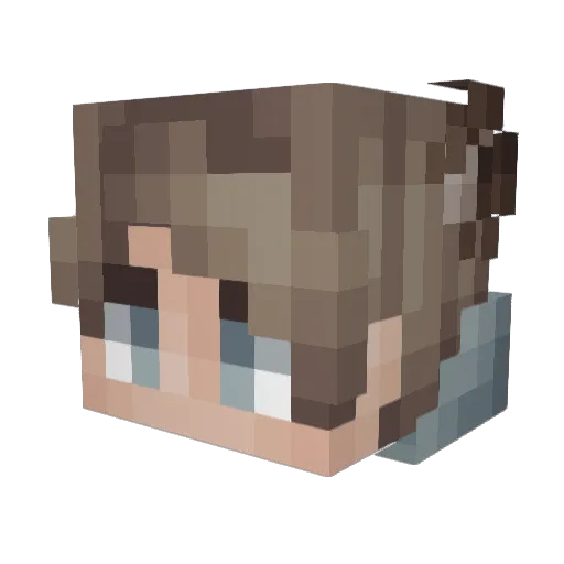 Raishala99 Minecraft avatar head, 3D render