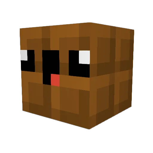 RaisinBun Minecraft avatar head, 3D render