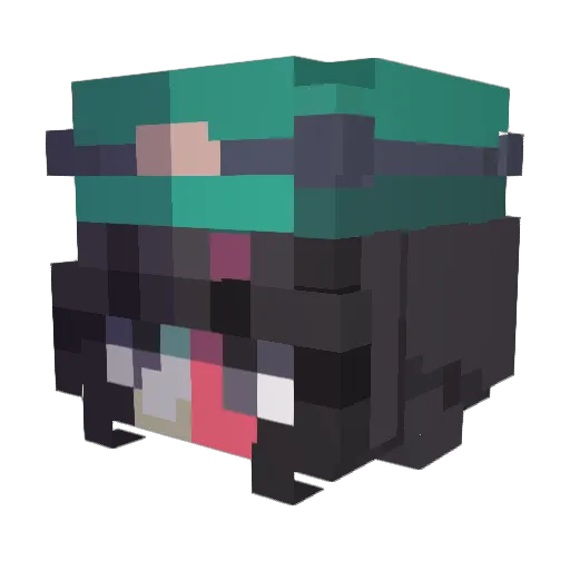 RaisinEater Minecraft avatar head, 3D render