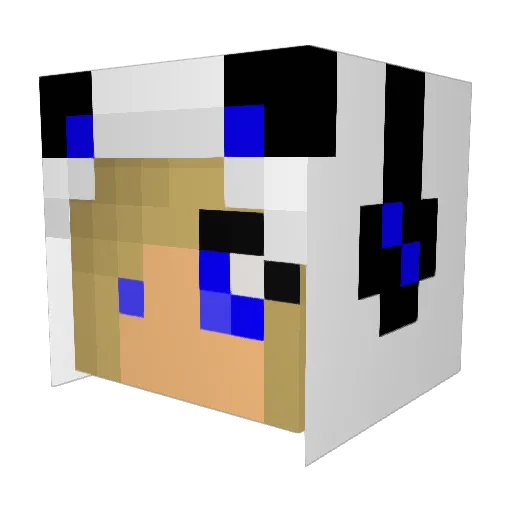 Raissabritto Minecraft avatar head, 3D render