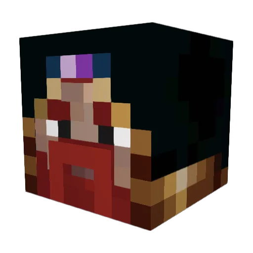 Raistron Minecraft avatar head, 3D render