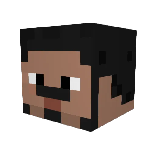 Raistula Minecraft avatar head, 3D render