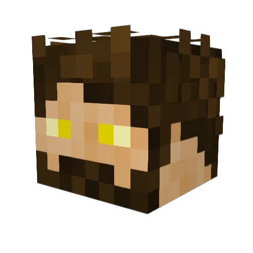 RaistyBacon Minecraft avatar head, 3D render