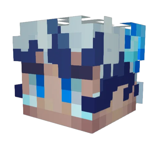Raitou_Kun Minecraft avatar head, 3D render
