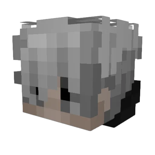 Raiuji Minecraft avatar head, 3D render