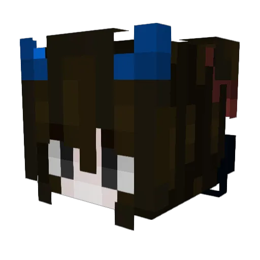 Raiveilk Minecraft avatar head, 3D render