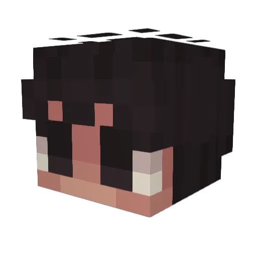 Raivej Minecraft avatar head, 3D render
