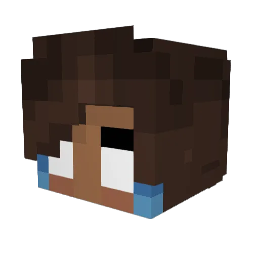 Raiviee Minecraft avatar head, 3D render